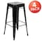Flash Furniture 30" High Metal Indoor Stackable Bar Stool, Black, PK4 4-ET-31320-30-BK-R-GG - alternate 3